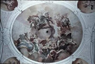 Die Himmelfahrt Johannes des Täufers im Wagen des Elias
