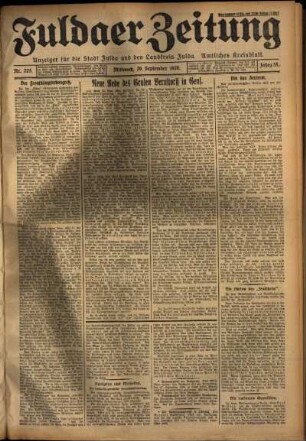 Ausgabe vom Mittwoch, den 26. September 1928.