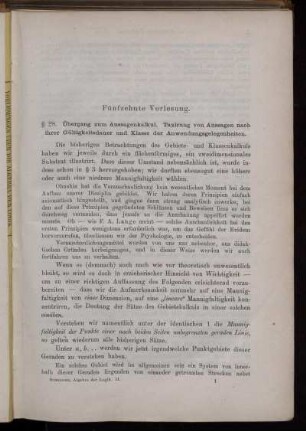Fünfzehnte Vorlesung [§§ 28-30]