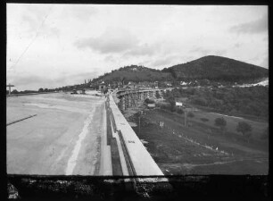 Aichelbergviadukt: Viadukt im Bau (Sicht zum Aichelberg)