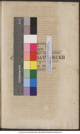 Programma In Exseqviis Ingenio Menteqve Ornatissimi Caroli Achatii Beckii P. P. In Academia Ienensi