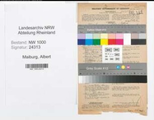 Entnazifizierung Albert Maiburg, geb. 21.05.1901 (Kaufm.Angest.)