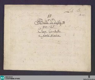 18 Deutsche Tänze - Don Mus.Ms. 1893 : cemb