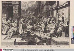 [Anbetung der Hirten, begleitet durch Mose und fünf Propheten; The adoration of the shepherds, surrounded by Moses and five prophets]