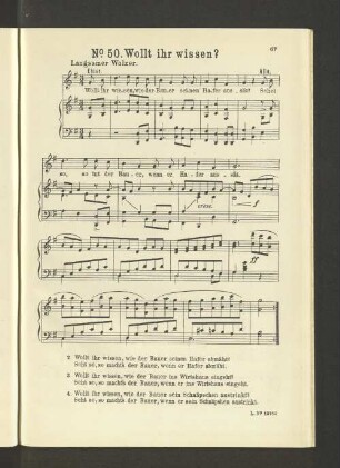 No. 50. Wollt ihr wissen? [Piano.]