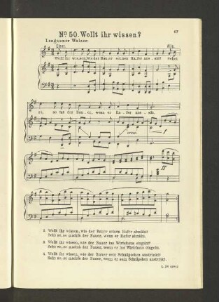 No. 50. Wollt ihr wissen? [Piano.]