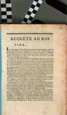 Requête au Roi