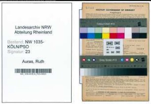 Entnazifizierung Ruth Auras , geb. 27.02.1914 (Bibliothekarin)