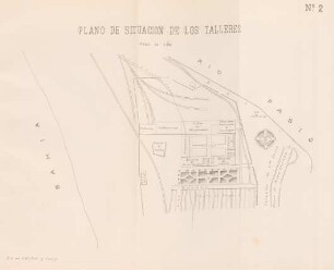Plano de situation de los talleres