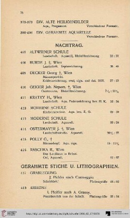 Nachtrag (Nr. 407-416)