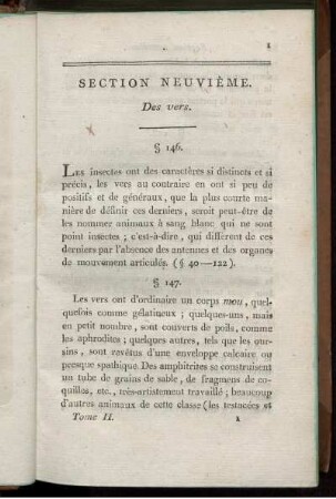 Section Neuvième. Des vers.