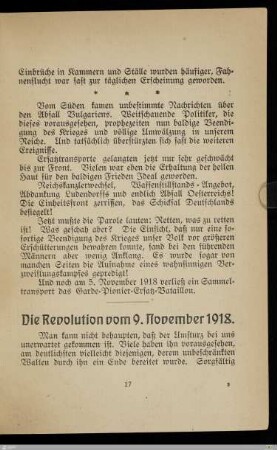 Die Revolution vom 9. November 1918