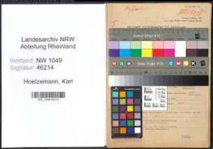 Entnazifizierung Karl Hoelzemann , geb. 22.07.1904 (Elektromeister)