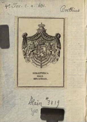 Boetius de disciplina scholarium cum notbili commento