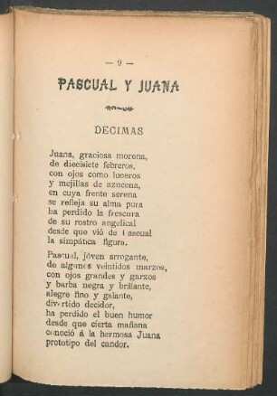 Pascual y Juana : Décimas