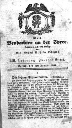2. Stück, 9. Januar 1854
