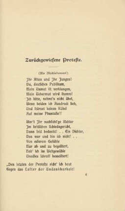 Zurückgewiesene Proteste