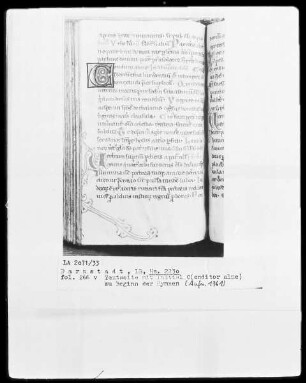 Psalterium und Diurnale — Initiale C (onditor alme), Folio 266 verso