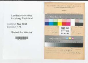 Entnazifizierung Werner Stutterichs , geb. 22.02.1897 (Oberstleutnant)