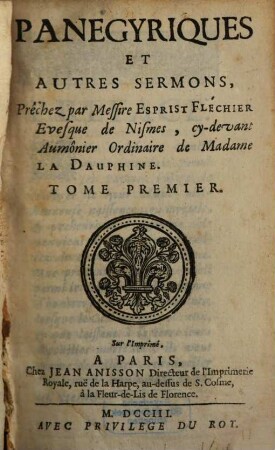 Panegyriques Et Autres Sermons, 1
