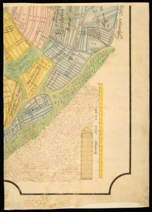 Winterstettenstadt [Geometrischer Grundriß von Winterstettenstadt und seiner Gemarkung] (Fragment)