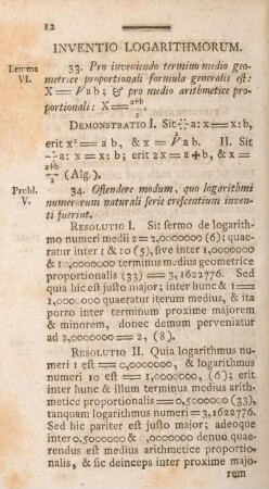 Inventio logarithmorum.