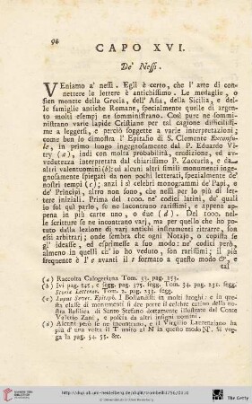 Capo XVI