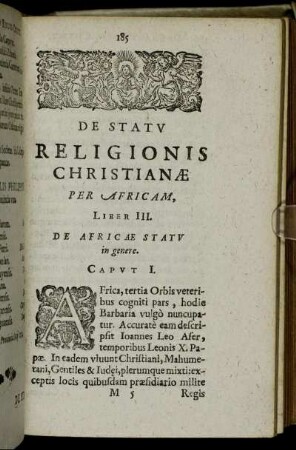 De Statu Religionis Christianæ Per Africam, Liber III.