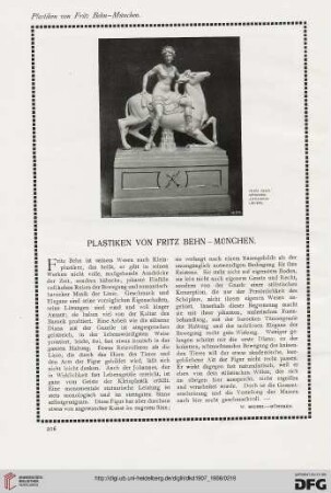 Plastiken von Fritz Behn - München