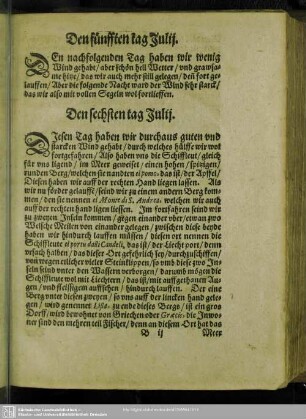 Den sechsten tag Julij. - Der zehende tag Julij