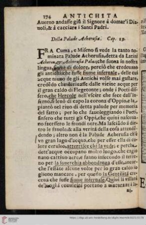 Della Palude Acherusia. Cap 19