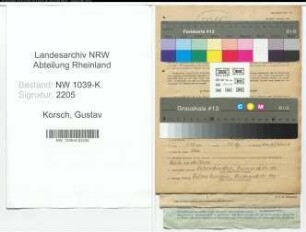 Entnazifizierung Gustav Korsch , geb. 08.03.1910 (Haendler)