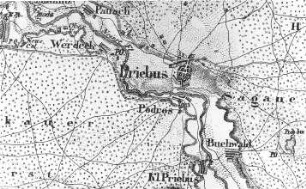 Krauschwitz-Klein Priebus. Topographische Karte vom Preußischen Staate, Bl. 252 Freienwalde, um 1823