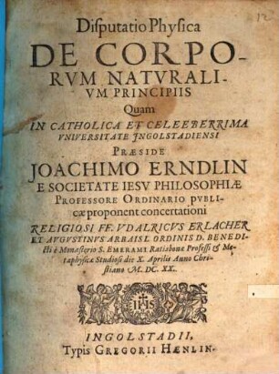 Disp. phys. de corporum naturalium principiis