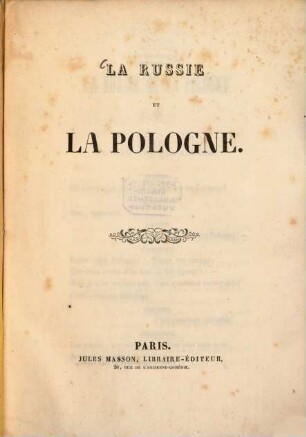 La Russie et la Pologne