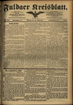 Ausgabe vom Montag, den 24. September 1906.