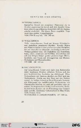 B. Teppiche und Stoffe (Nr. 14-75)