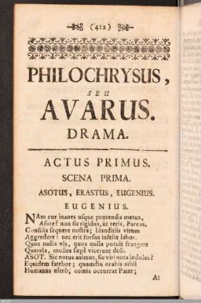 Actus Primus.