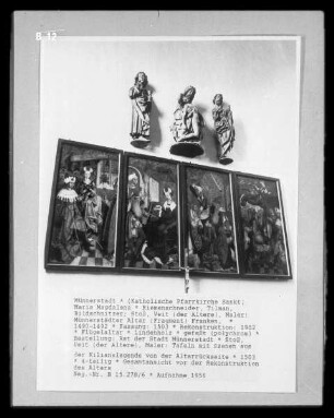 Münnerstädter Altar — Tafeln mit Szenen aus der Kilianslegende von der Altarrückseite