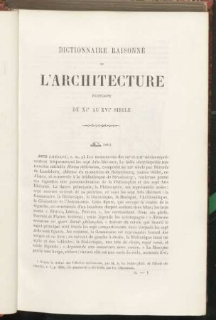 Dictionnaire raisonné de l'architecture francaise