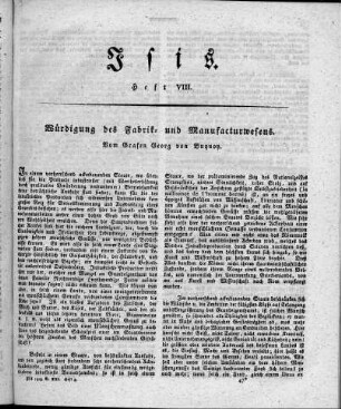 Würdigung des Fabrik- und Manufacturwesens
