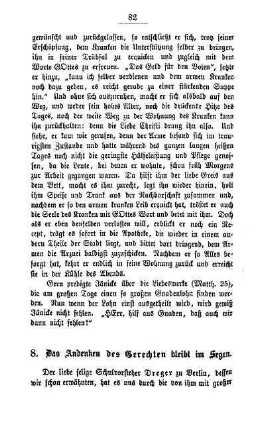 8. Das Andenken des Gerechten bleibt im Segen