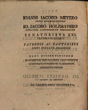 Dissertatio De Auctoritate Sensuum Externorum In Rebus Fidei