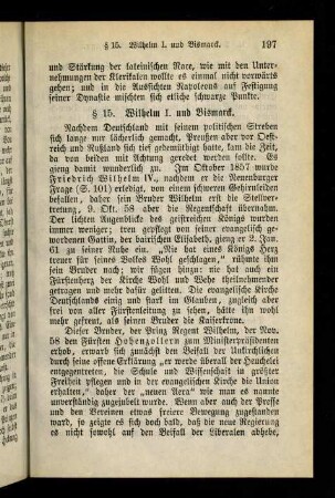 197-202, § 15. Wilhelm I. und Bismarck