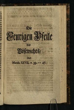 Die Feurigen Pfeile des Boesewichts