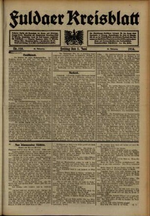 Ausgabe vom Freitag, den 05. Juni 1914.