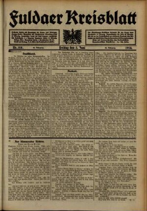 Ausgabe vom Freitag, den 05. Juni 1914.
