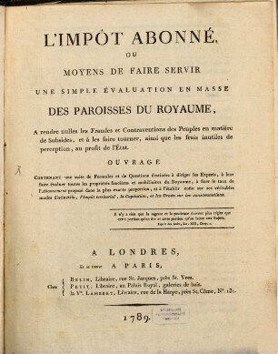 L' impot abonné