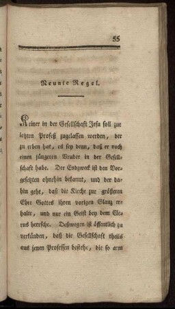 Neunte Regel.