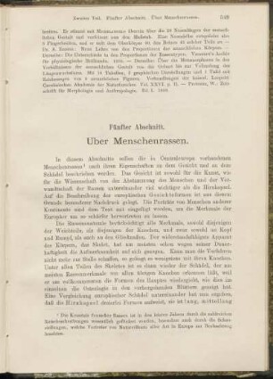 Fünfter Abschnitt. Uber Menschenrassen.